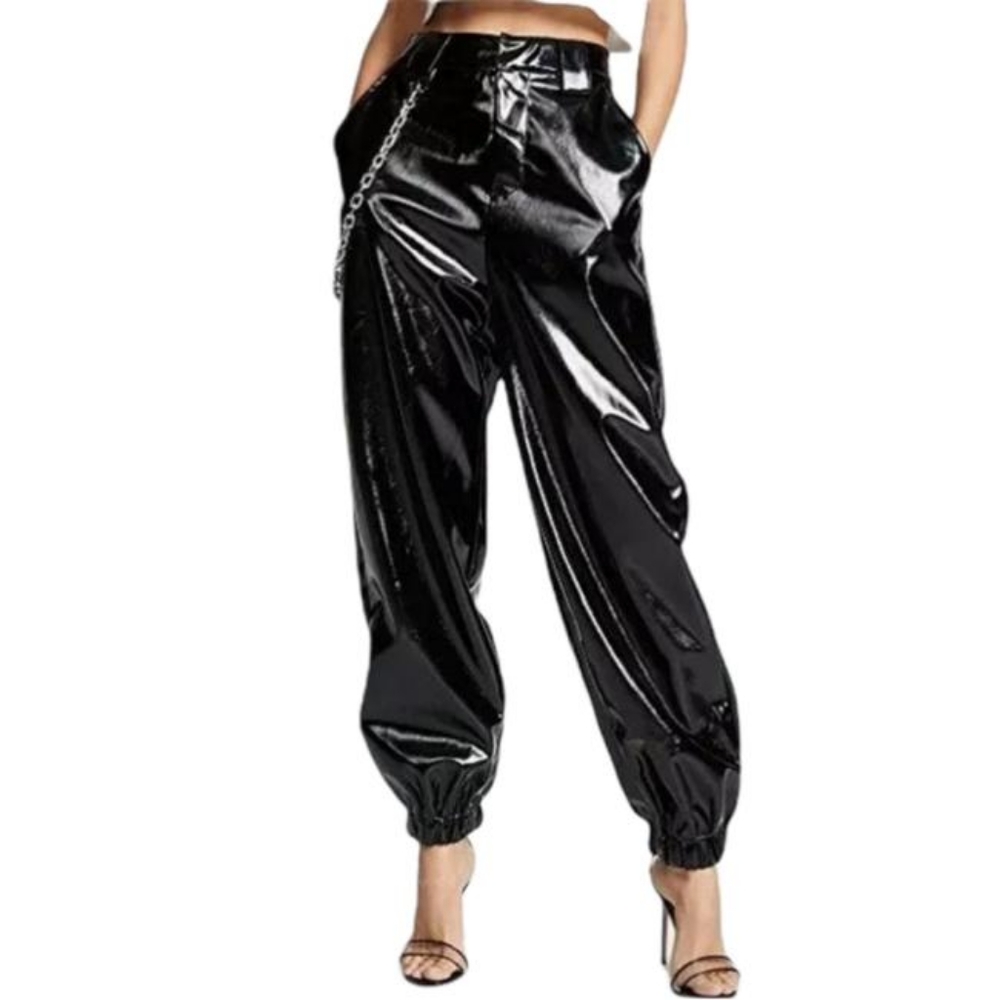 I.AM.GIA Cobain PVC Leather Cargo Pants NWT